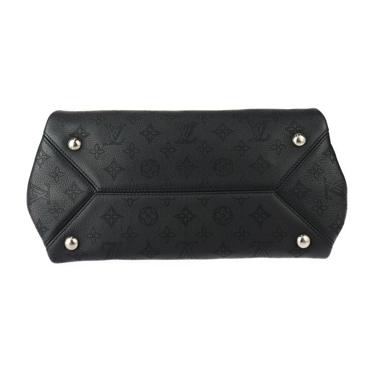 Louis Vuitton Svres Handbag Leather Black Silver Hardware Monogram — view 4