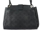 Louis Vuitton Svres Handbag Leather Black Silver Hardware Monogram — view 3
