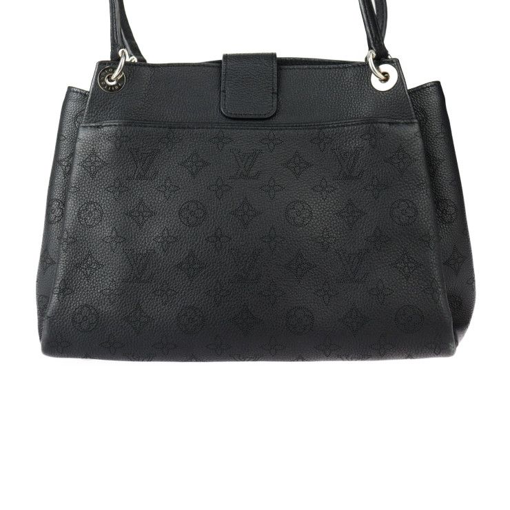 Louis Vuitton Svres Handbag Leather Black Silver Hardware Monogram — view 3