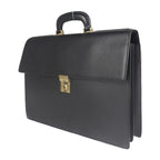 Loewe Briefcase Business Bag 13-50.70.002-1579 Leather Black Gold Hardware — view 2