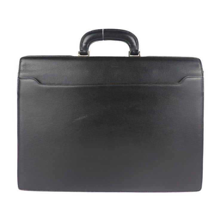 Loewe Briefcase Business Bag 13-50.70.002-1579 Leather Black Gold Hardware — view 3