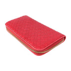 Bottega Veneta Long Wallet Leather Red Intrecciato Round — view 5