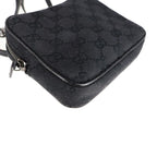 Gucci Shoulder Bag Canvas Leather Black GG Pochette — view 4