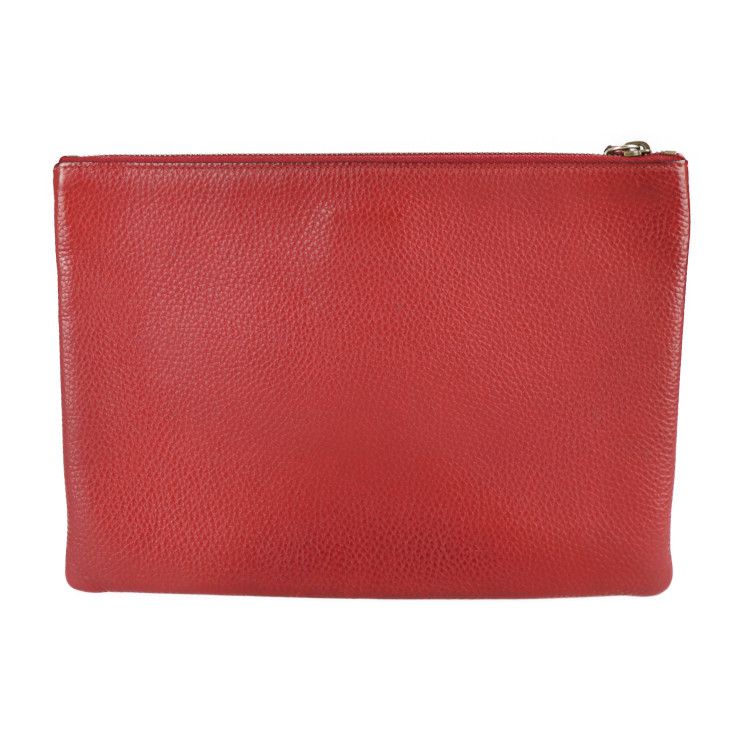 Gucci Clutch Bag Leather Red Animalier Second Taiga Angry Cat — view 3