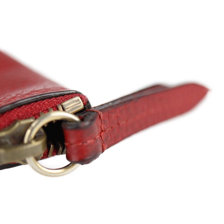 Gucci Clutch Bag Leather Red Animalier Second Taiga Angry Cat — view 6