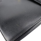 Loewe Briefcase Business Bag Leather Black Gold Hardware Anagram Document — view 8