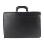 Loewe Briefcase Business Bag Leather Black Gold Hardware Anagram Document — view 3