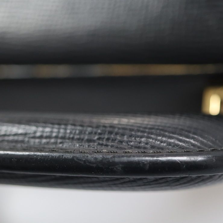 Loewe Briefcase Business Bag Leather Black Gold Hardware Anagram Document — view 6
