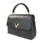 Louis Vuitton Very Handbag Leather Noir Black Monogram Shadow One Handle — view 2