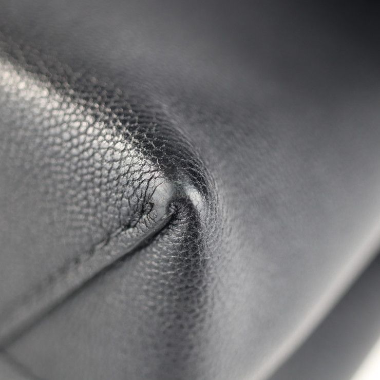 Louis Vuitton Very Handbag Leather Noir Black Monogram Shadow One Handle — view 6