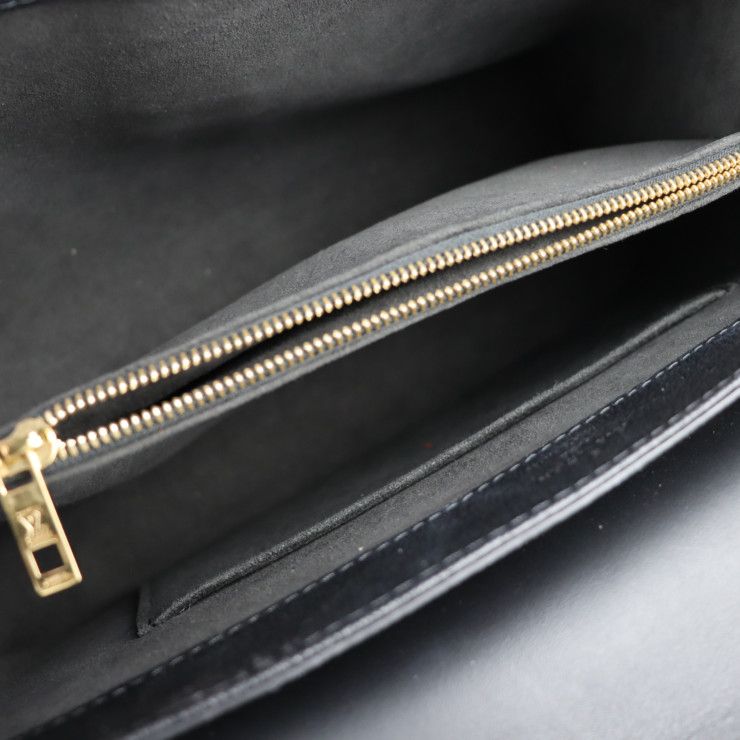Louis Vuitton Very Handbag Leather Noir Black Monogram Shadow One Handle — view 9