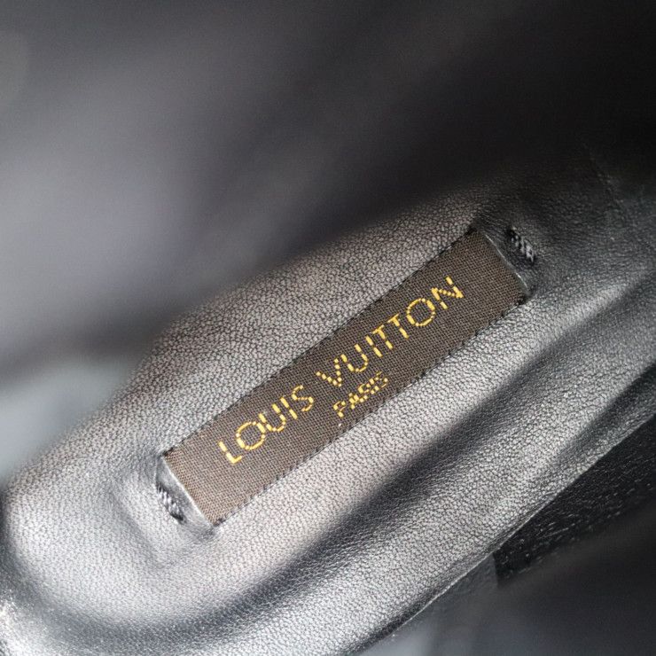 Louis Vuitton Boots Denim Navy Shoes Half Leopard Pattern Reference — view 8