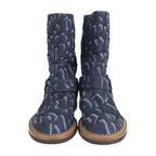 Louis Vuitton Boots Denim Navy Shoes Half Leopard Pattern Reference — view 3