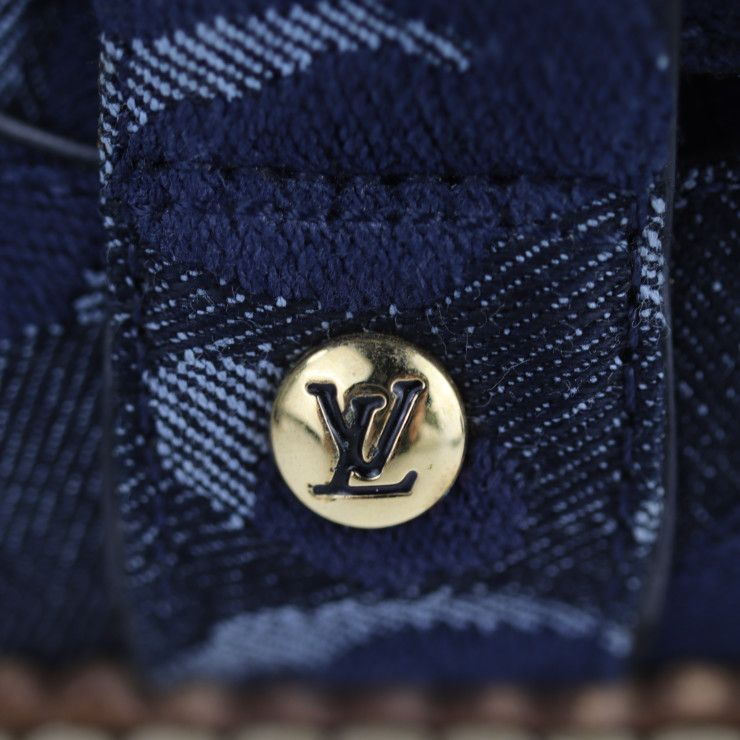 Louis Vuitton Boots Denim Navy Shoes Half Leopard Pattern Reference — view 7