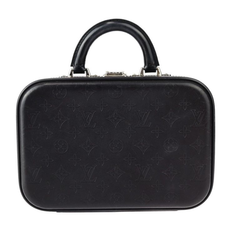 Louis Vuitton Valisette PM Handbag Leather Black Silver Hardware — view 3