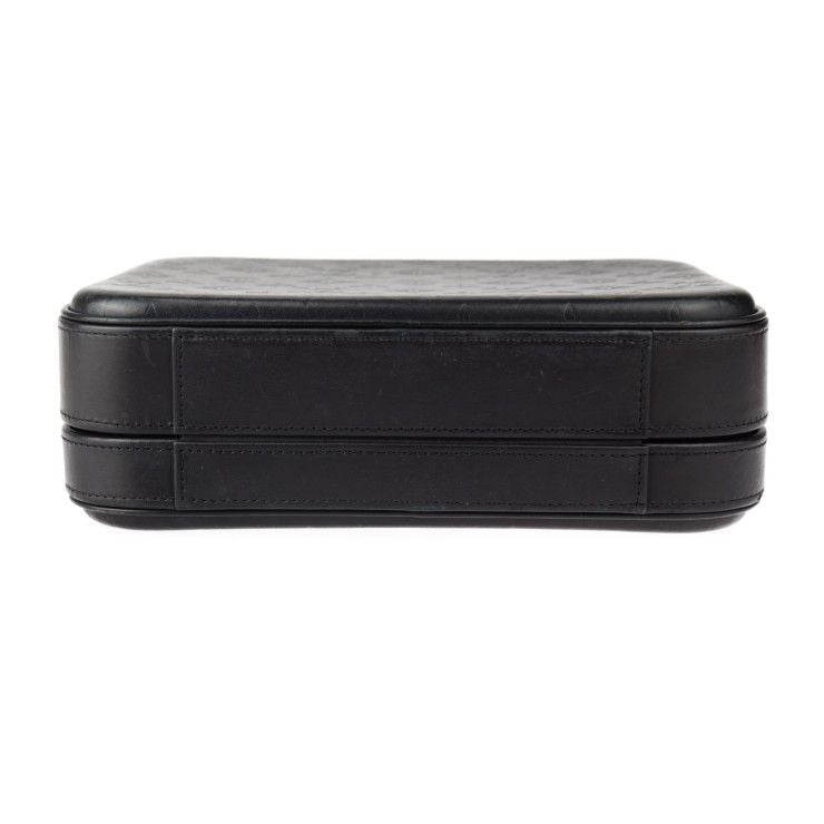 Louis Vuitton Valisette PM Handbag Leather Black Silver Hardware — view 4