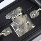 Louis Vuitton Valisette PM Handbag Leather Black Silver Hardware — view 8