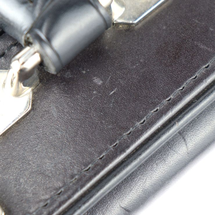 Louis Vuitton Valisette PM Handbag Leather Black Silver Hardware — view 7