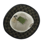 Gucci Bucket Hat GG Canvas Leather Black Beige — view 5