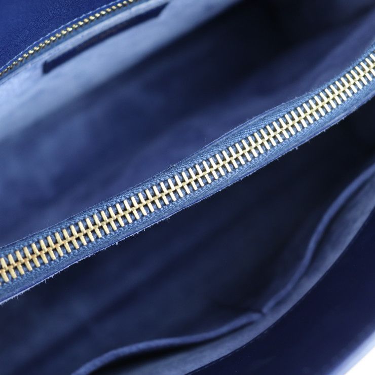 Saint Laurent Sac de Jour Handbag Leather Blue 2-Way — view 8