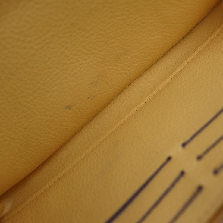 Louis Vuitton Zippy Wallet Long Leather Pink Beige Yellow — view 7
