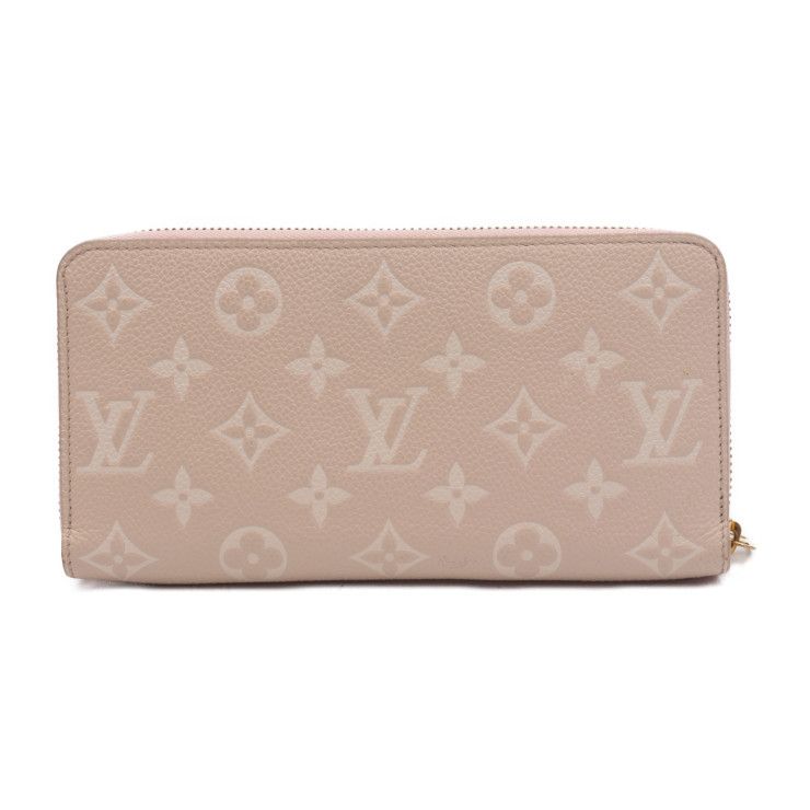 Louis Vuitton Zippy Wallet Long Leather Pink Beige Yellow — view 3