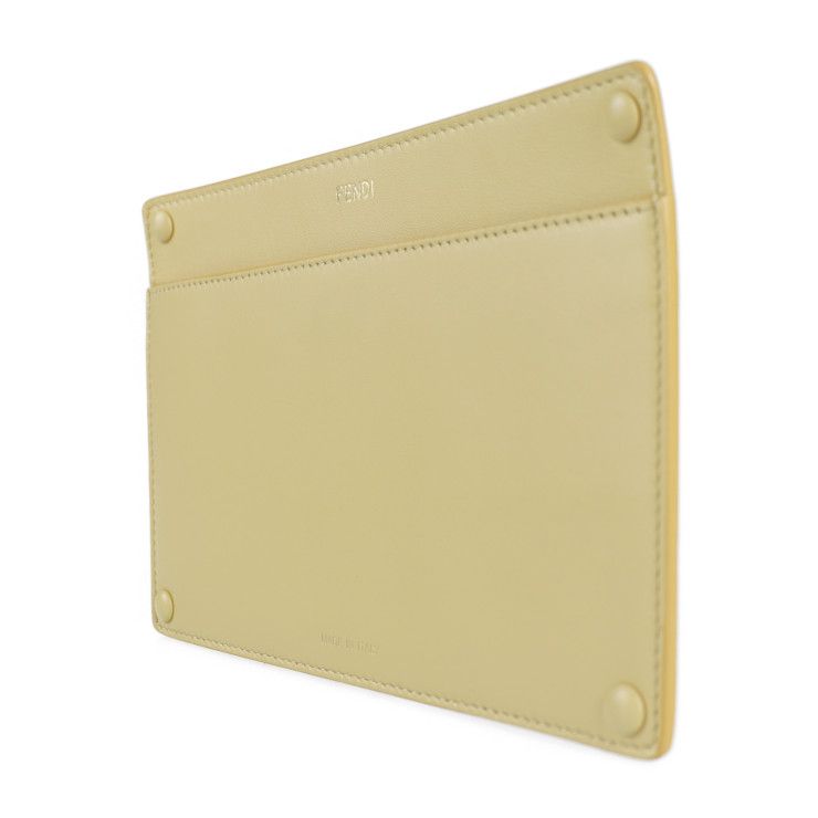 Fendi Peekaboo Pocket Pouch 7 Ar907 Nappa Leather Semolino Cream Yellow — view 2