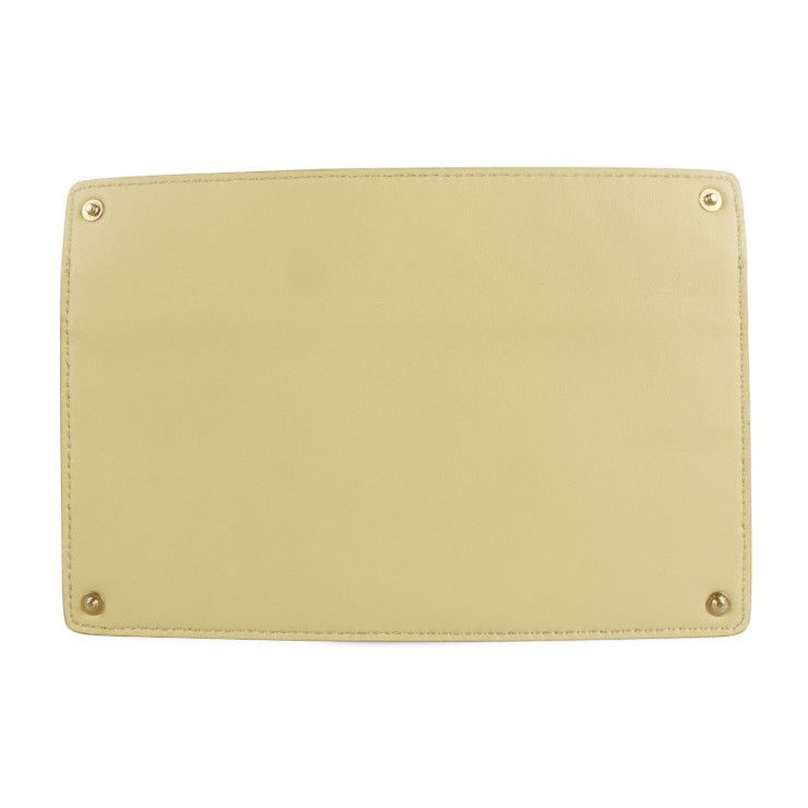 Fendi Peekaboo Pocket Pouch 7 Ar907 Nappa Leather Semolino Cream Yellow — view 3
