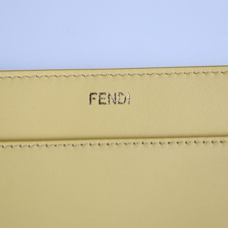 Fendi Peekaboo Pocket Pouch 7 Ar907 Nappa Leather Semolino Cream Yellow — view 7
