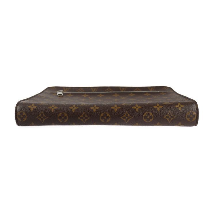 Louis Vuitton Portfolio Second Bag Leather Brown Black Silver — view 4