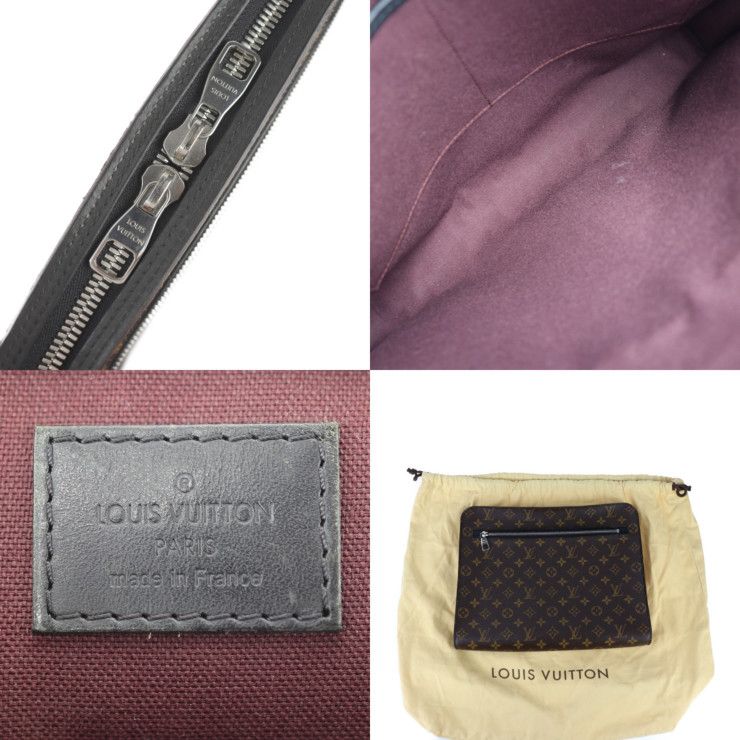 Louis Vuitton Portfolio Second Bag Leather Brown Black Silver — view 9