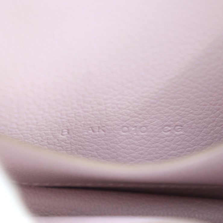 Hermes Constance Slim Pouch Evercolor Mauve Pale Silver Hardware Compact — view 7
