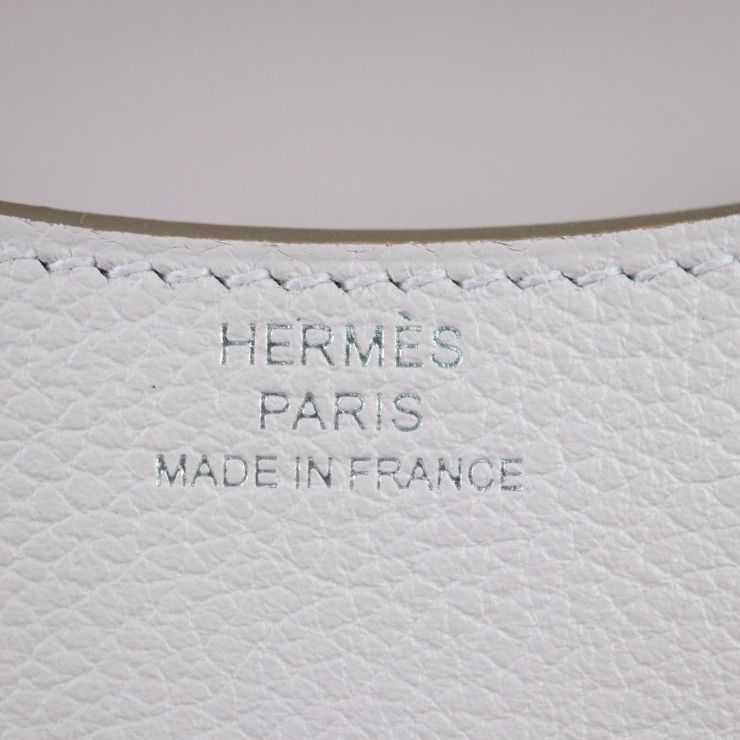 Hermes Constance Slim Pouch Evercolor Mauve Pale Silver Hardware Compact — view 8