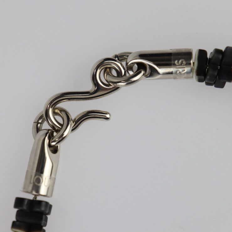 Louis Vuitton Collier Tropical Flowers Necklace Mp1965 Wood Dark Grey Black — view 5