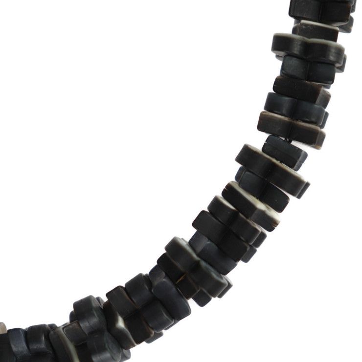 Louis Vuitton Collier Tropical Flowers Necklace Mp1965 Wood Dark Grey Black — view 3