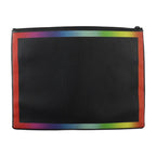 Louis Vuitton Pochette A4 Chain Second Bag Leather Black Rainbow Taiga — view 3