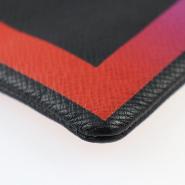 Louis Vuitton Pochette A4 Chain Second Bag Leather Black Rainbow Taiga — view 5