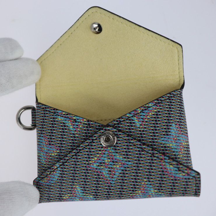 Louis Vuitton Kirigami Necklace Card Case Calf Leather Blue Multicolored — view 7