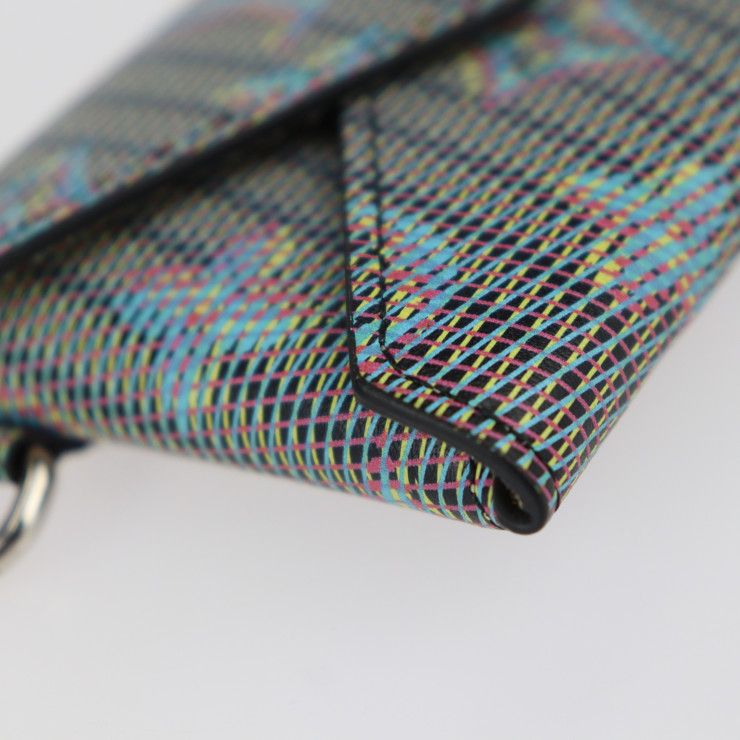 Louis Vuitton Kirigami Necklace Card Case Calf Leather Blue Multicolored — view 6