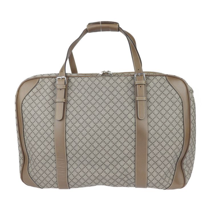 Gucci Boston Bag Leather Brown Silver Hardware Diamante 2-Way — view 3