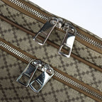 Gucci Boston Bag Leather Brown Silver Hardware Diamante 2-Way — view 4