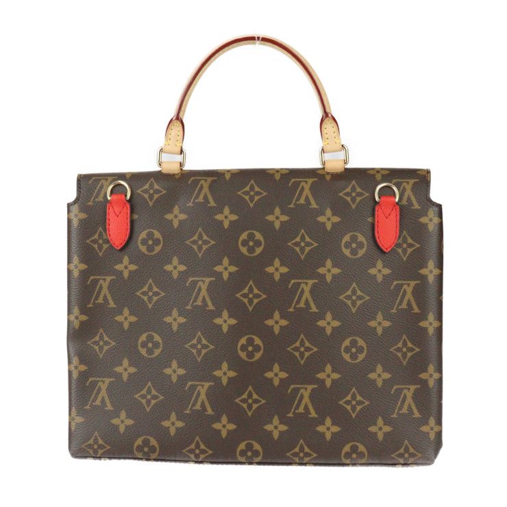 Louis Vuitton Marignan Handbag Leather Brown Coquelicot — view 3