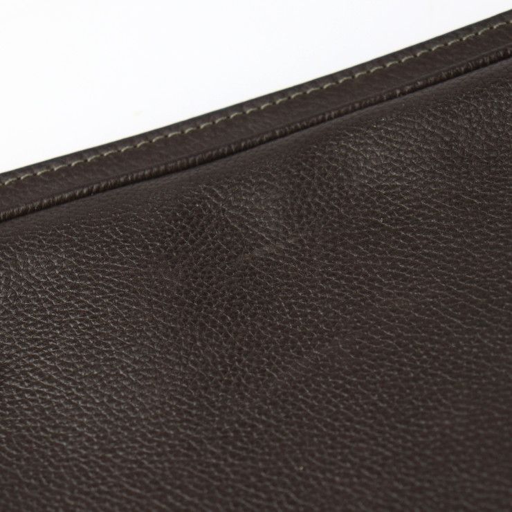 Louis Vuitton Porte Audinature Second Bag Leather Brown Silver Hardware — view 6