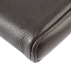 Louis Vuitton Porte Audinature Second Bag Leather Brown Silver Hardware — view 5