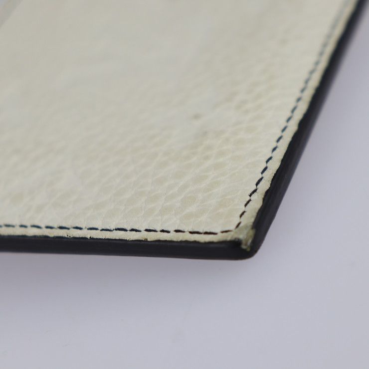 Louis Vuitton Coin Card Holder Case Leather White Blue Yellow — view 5
