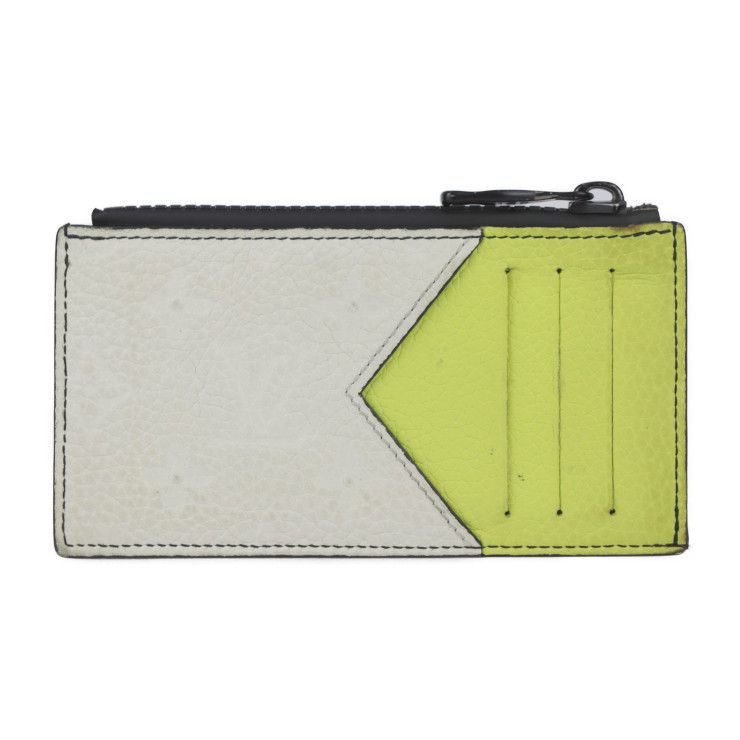 Louis Vuitton Coin Card Holder Case Leather White Blue Yellow — view 4