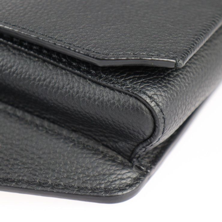 Louis Vuitton Take Off Suring Body Bag Grain Leather Noir Black Logo — view 6