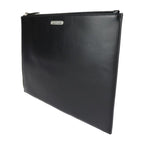 Saint Laurent Paris IPAD Militar Second Bag Leather Black Silver — view 2