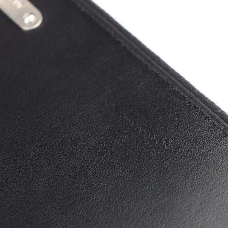 Saint Laurent Paris IPAD Militar Second Bag Leather Black Silver — view 5