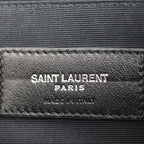 Saint Laurent Paris IPAD Militar Second Bag Leather Black Silver — view 9